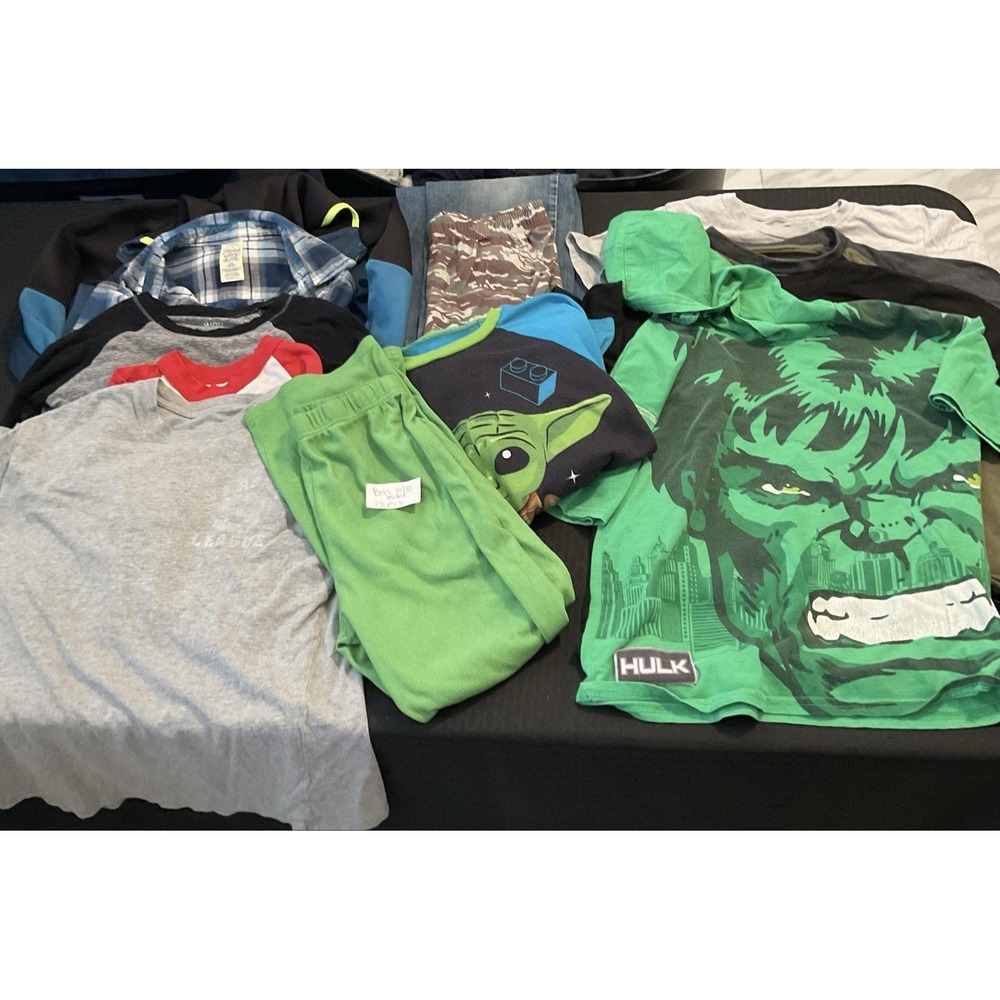 Mixed Brands Outfit Lot Boys 10-12 Multicolor Hulk LEGO Shirts Jeans Hoodie 13pc